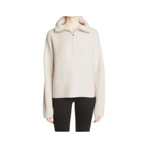 Nordstrom Signature Rib Half Zip Cashmere Sweater